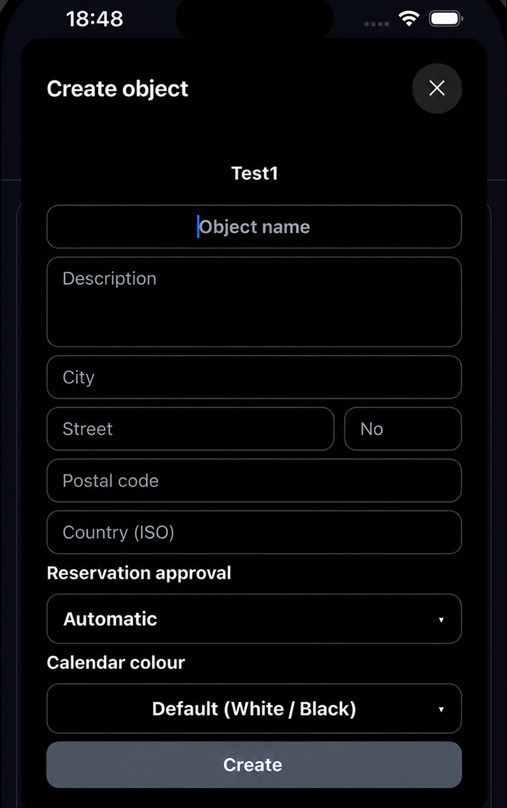 Create objects style=